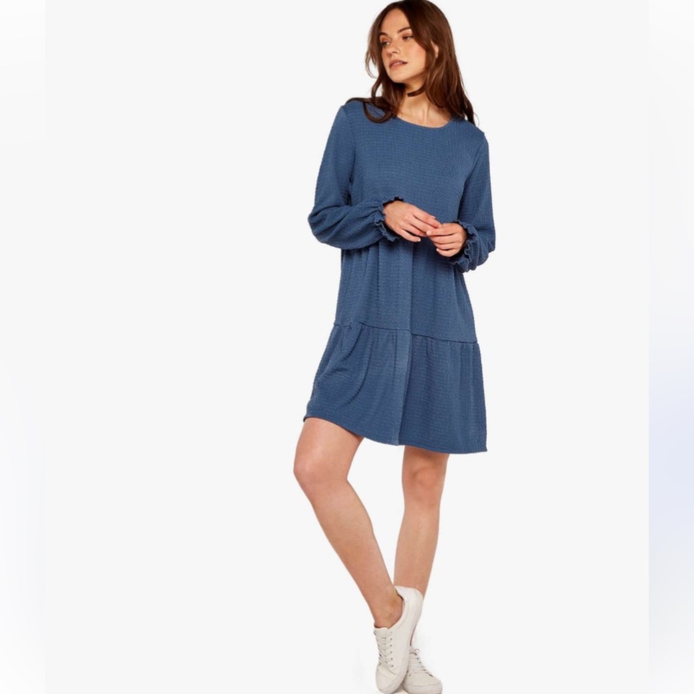 Apricot Tiered Oversized Smock Dress